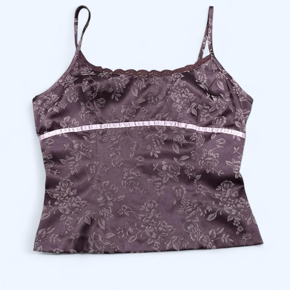 XOXO Floral Patterned Camisole in Deep Purple